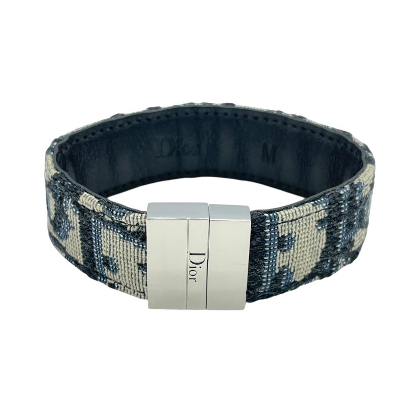 Christian Dior Oblique Bracelet in Navy Canvas - Exquisite Luxury