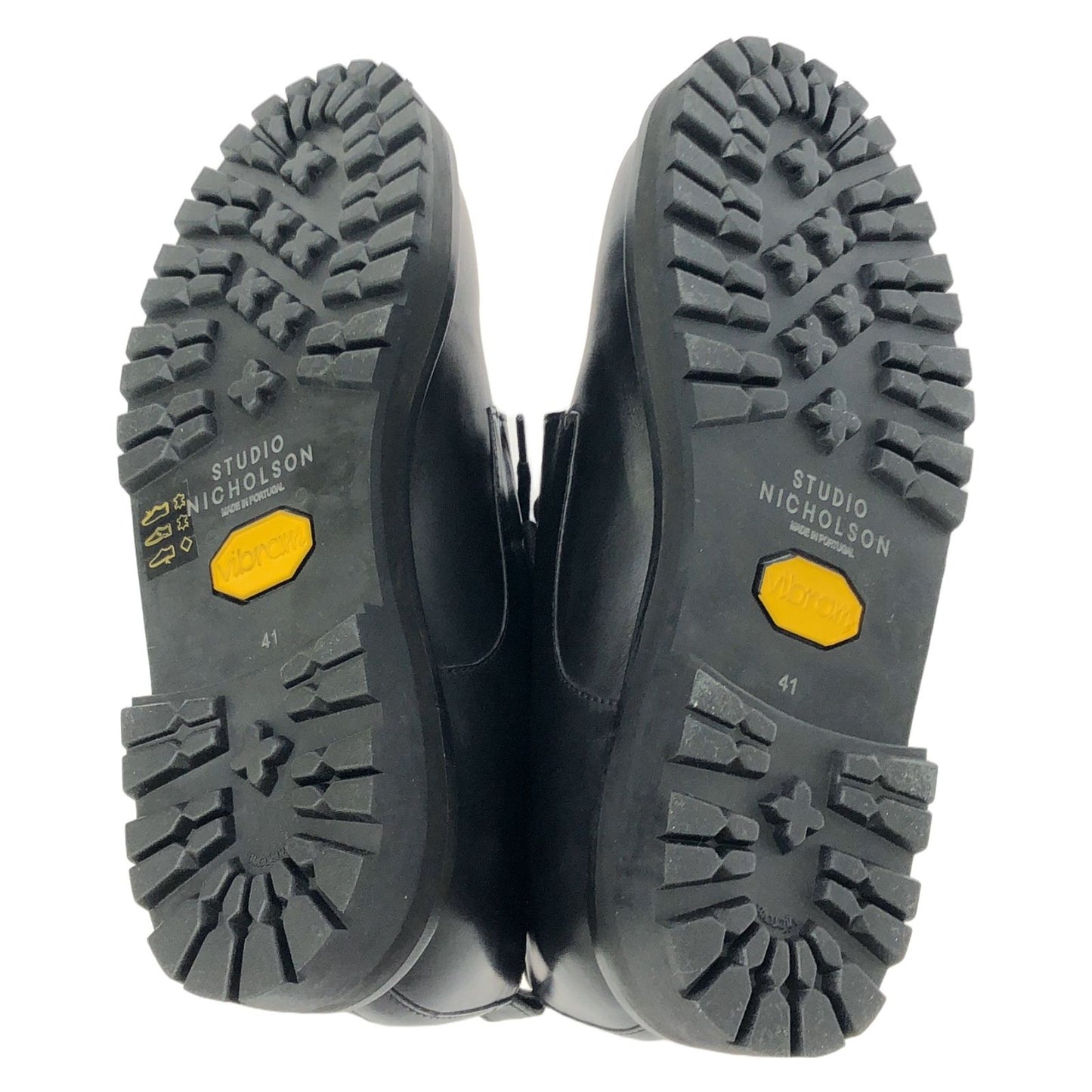 STUDIO NICHOLSON Black Leather Casual Shoes - Unisex Elegance