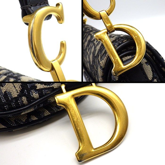 Dior Saddle Mini Oblique Handbag in Navy & Beige - Exquisite Craftsmanship