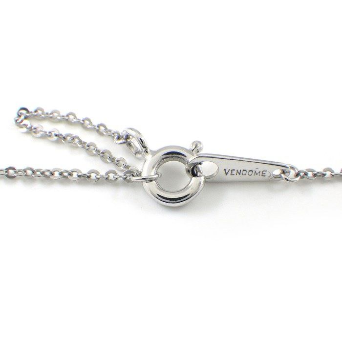 VENDOME Double Circle Diamond Necklace in K18 White Gold