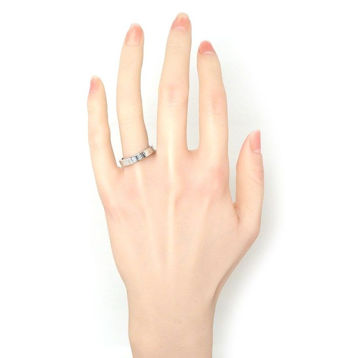 BVLGARI B-zero1 Essential Band Ring with Diamond - K18WG 18号