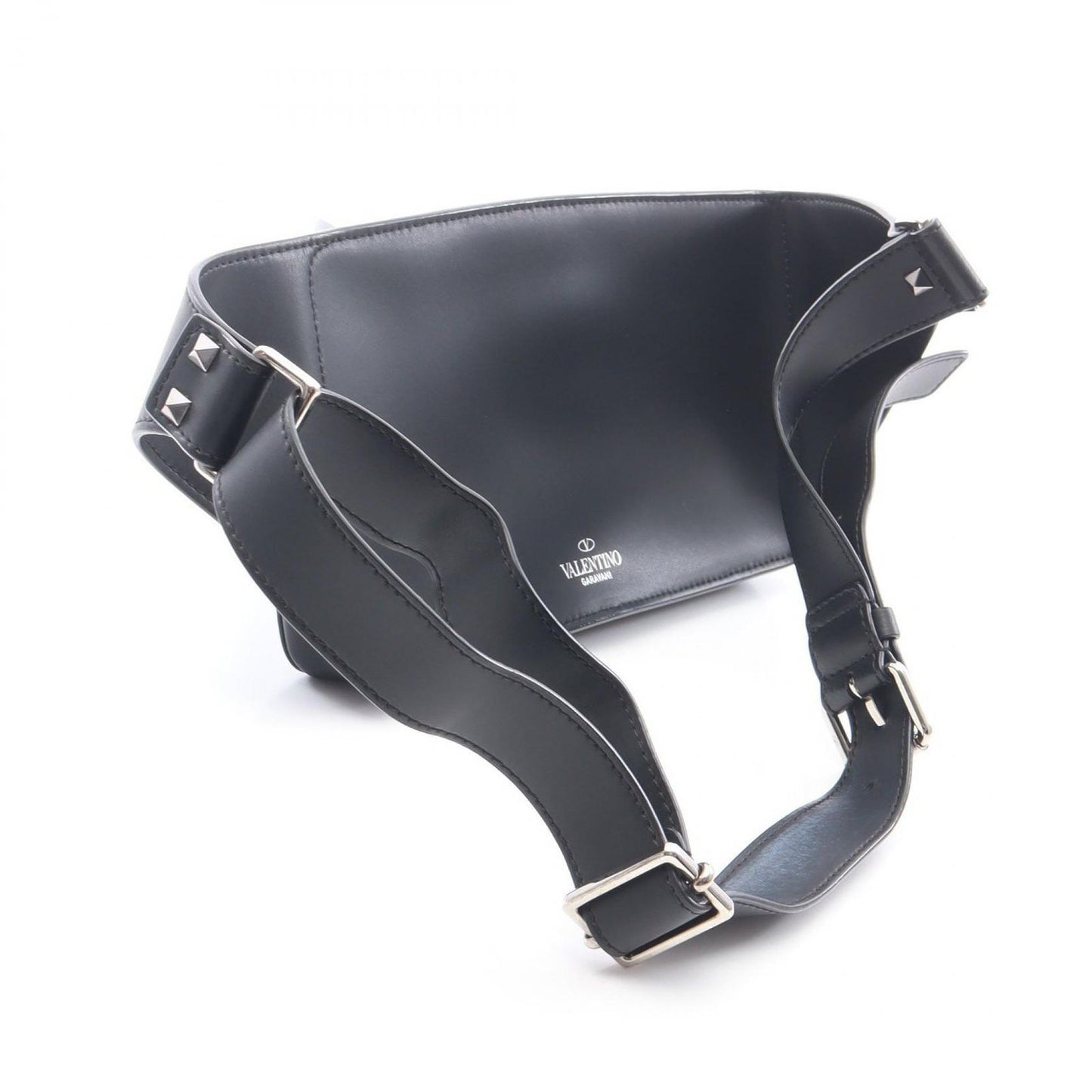 Valentino Garavani VLTN Smooth Leather Belt Bag - Black