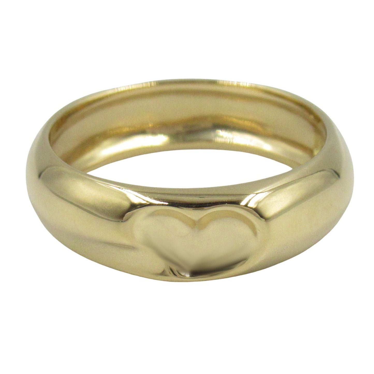 TIFFANY & CO Heart Curved Ring in 18K Yellow Gold - Size 15