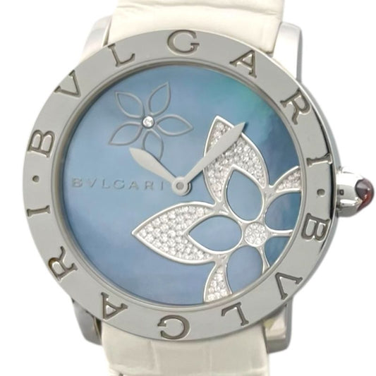 BVLGARI BBL37FDSL Blue Shell Flower Automatic Women's Watch