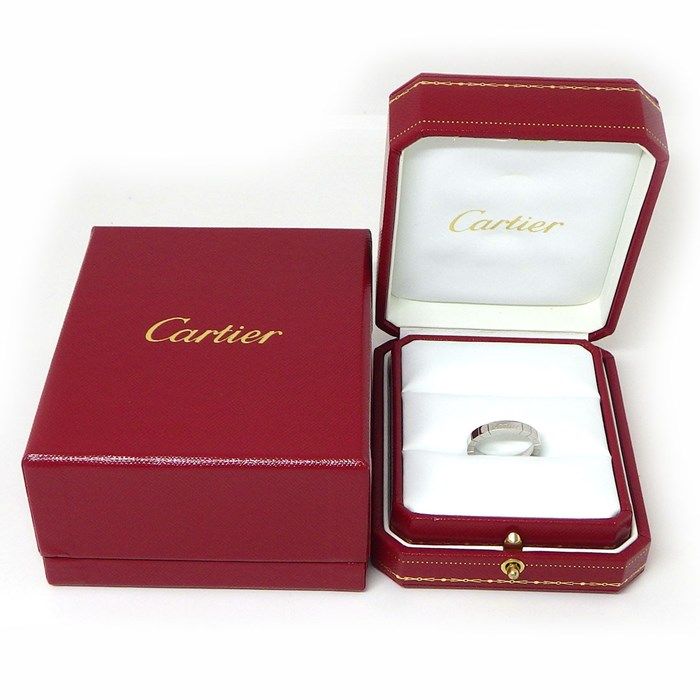 Cartier Laniere Ring in K18 White Gold - Size 15 / #55