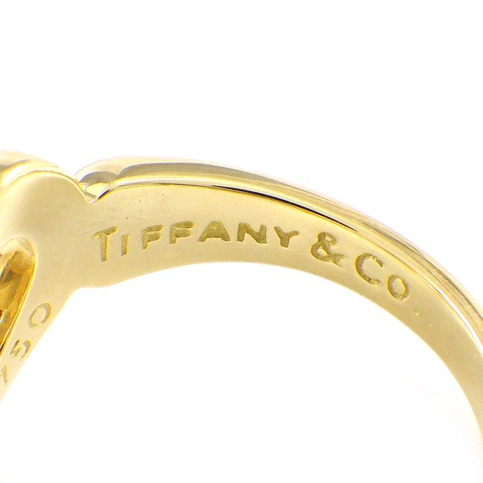 Tiffany & Co. Heart with Bow Ring in 18K Yellow Gold - Size 9