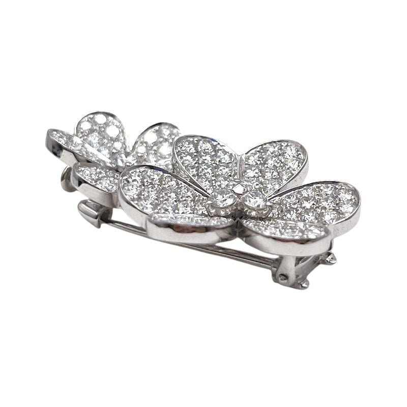 Van Cleef & Arpels Frivole Diamond Brooch in 18K White Gold