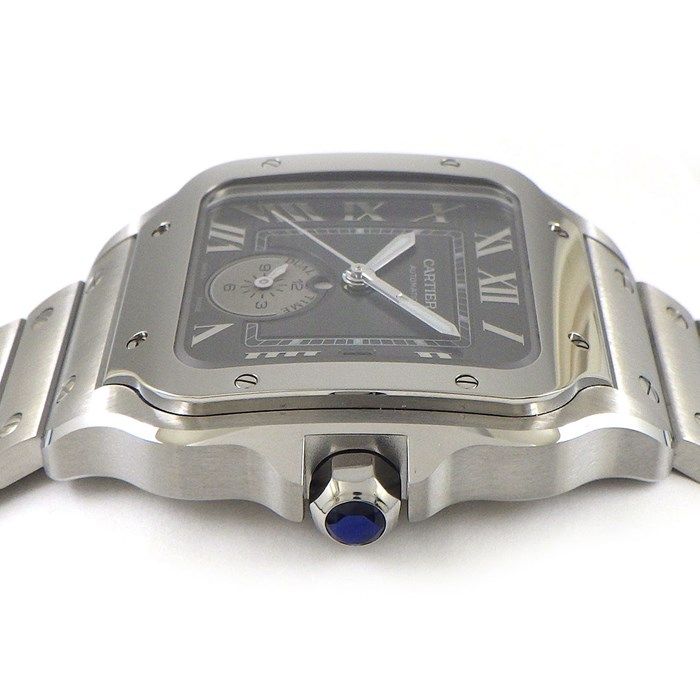 Cartier Santos LM WSSA0076 Automatic Watch - Square Gray Dial