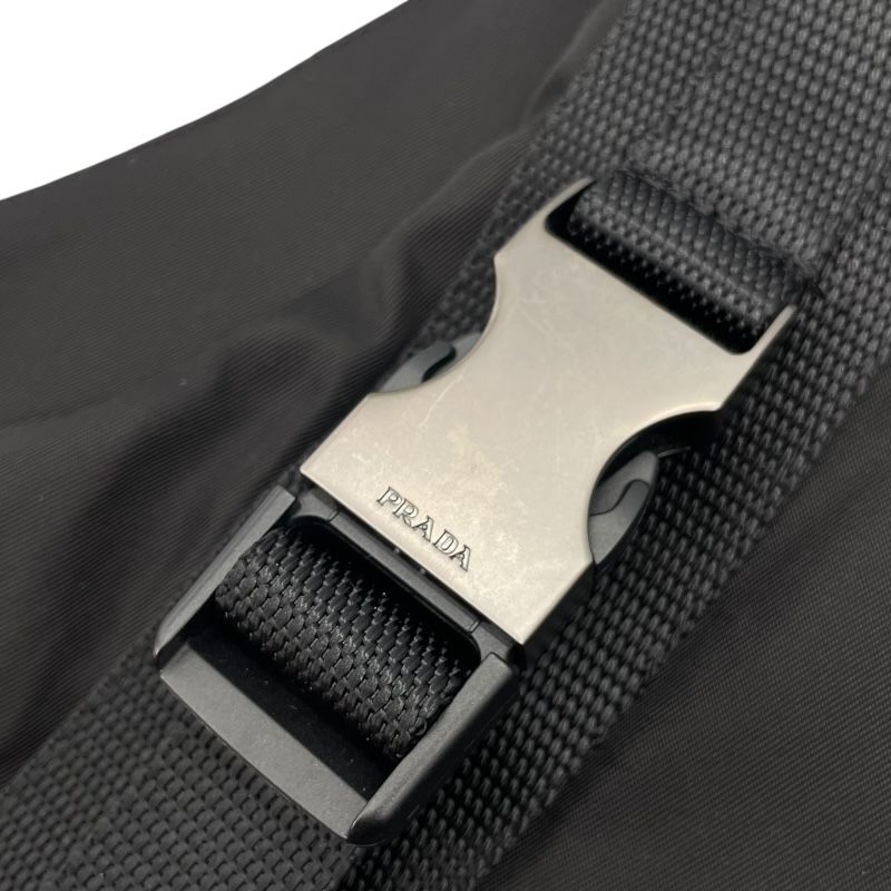 PRADA RE-NYLON Triangle Logo Nylon Dress - Black, Size 40