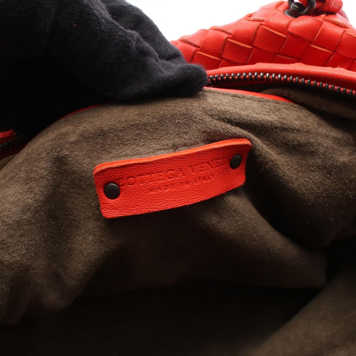 Bottega Veneta Intrecciato Red Leather Shoulder Bag