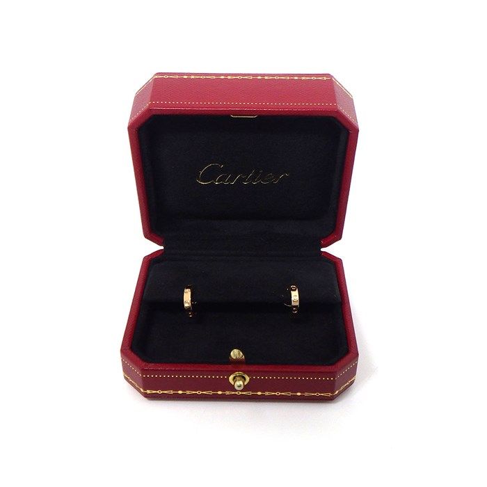 Cartier Mini Love Hoop Earrings in K18 Pink Gold - Exquisite Craftsmanship
