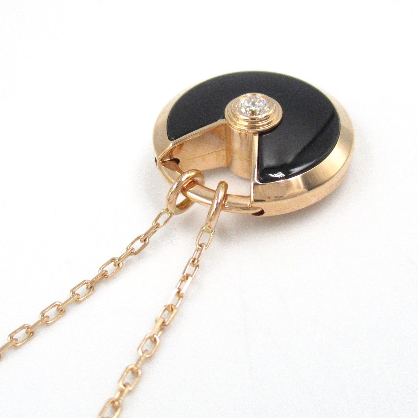 CARTIER Amulet Necklace with Onyx and Diamonds in K18 Pink Gold