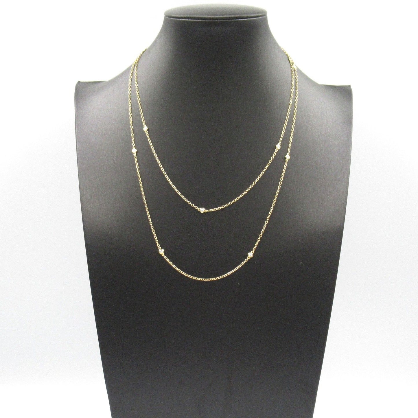 TIFFANY & CO. By the Yard Necklace in 18K Yellow Gold with Diamonds
