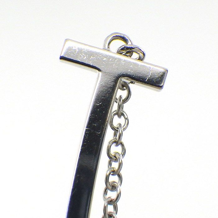 Tiffany & Co. T Smile Large Diamond Necklace in K18 White Gold