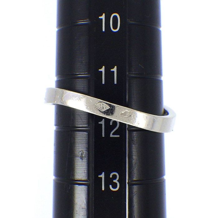 Christian Dior Bow Motif Half Circle Diamond Ring in K18 White Gold