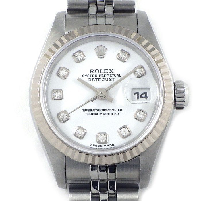 Rolex Datejust 79174G - 2002 White Dial, K18WG & SS Automatic