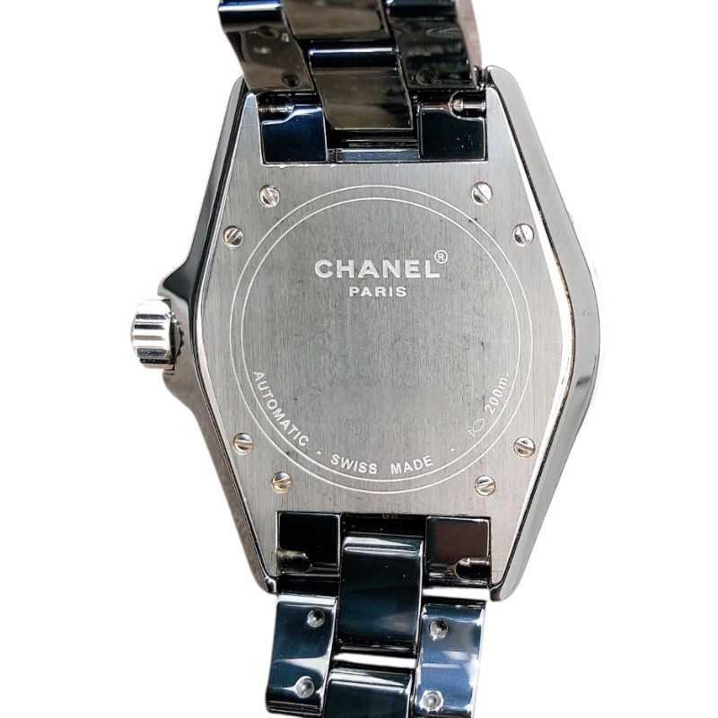 CHANEL J12 38mm Black Ceramic Diamond Men's Watch H1709