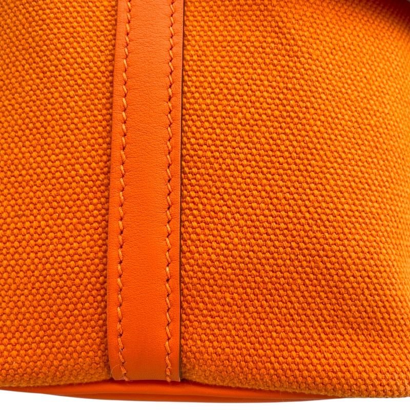 HERMES Picotin Lock PM Cargo Handbag - Orange with Silver Hardware