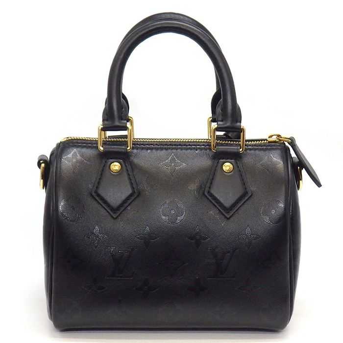 Louis Vuitton Speedy BB Handbag - Noir Monogram with Gold Hardware