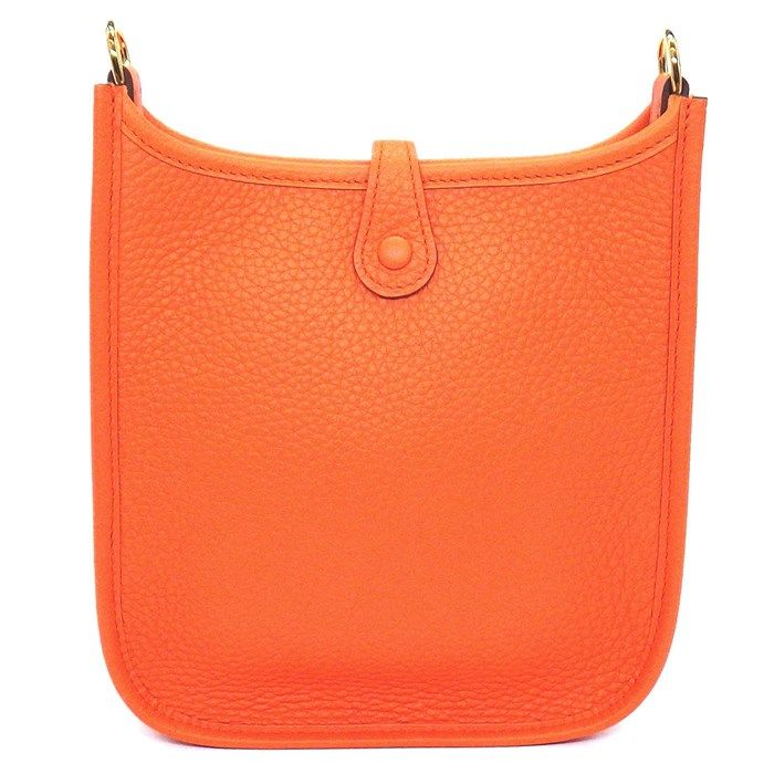 HERMES Evelyne TPM Shoulder Bag - 2024 Orange Minian with Gold Hardware