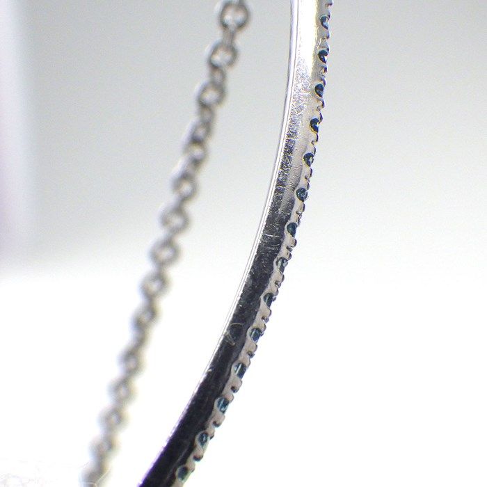 Tiffany & Co. T Smile Bracelet with Blue Topaz in K18 White Gold