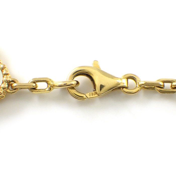 Van Cleef & Arpels Vintage Alhambra 5 Motif Bracelet in K18YG & White Shell