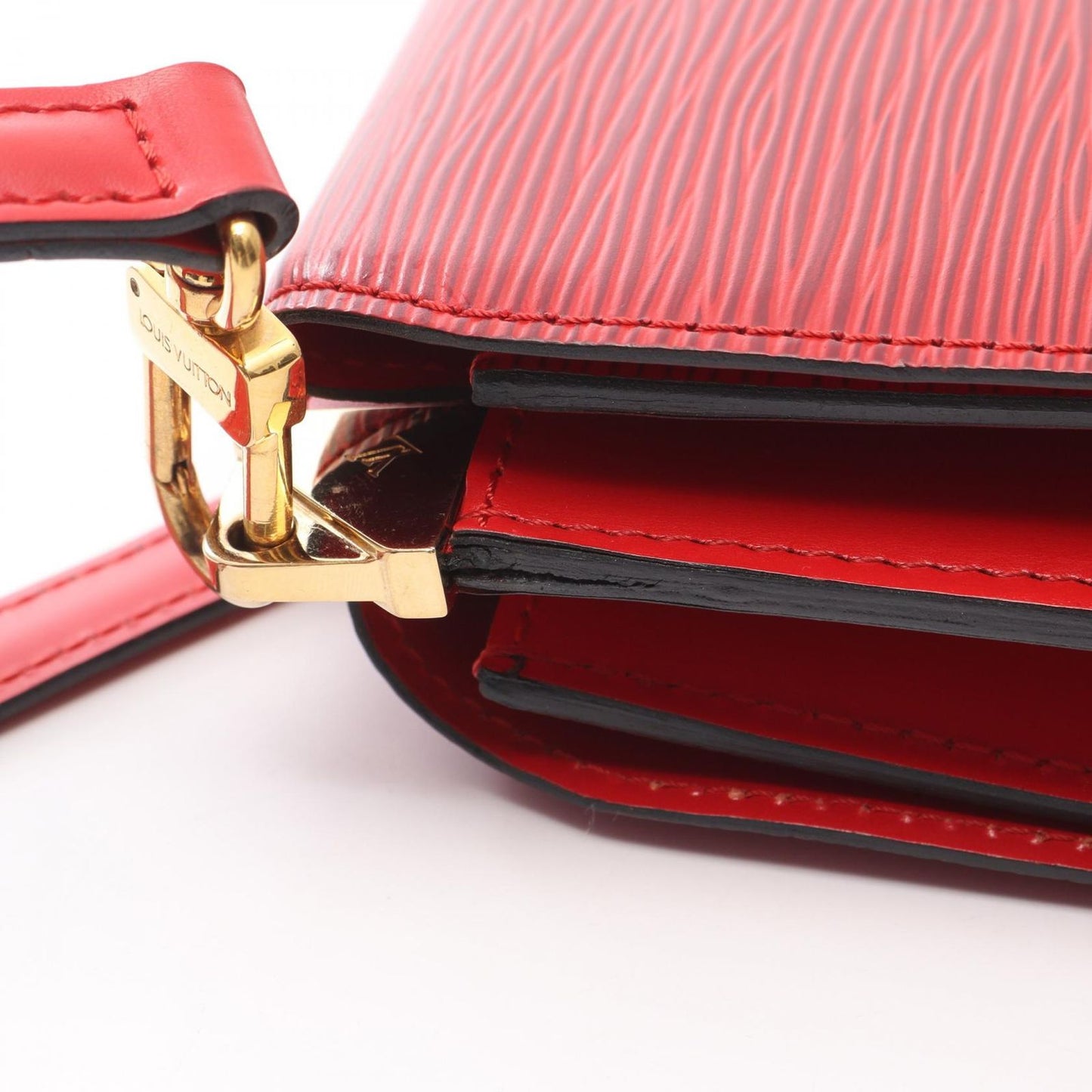 Louis Vuitton Grunel Epi Shoulder Bag in Castilian Red - Timeless Elegance