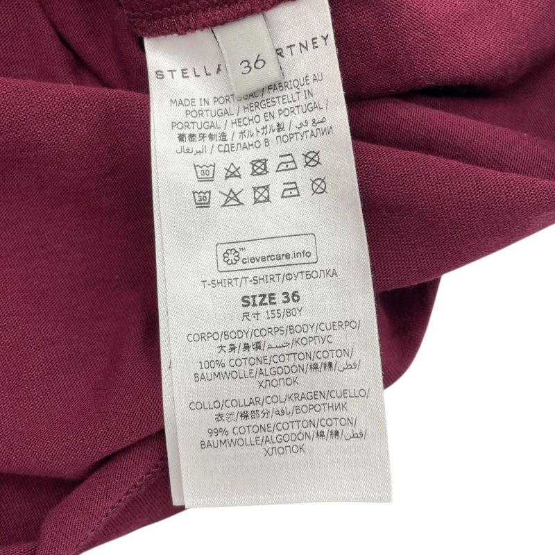 Stella McCartney Graphic Print T-Shirt in Bordeaux - Size 36
