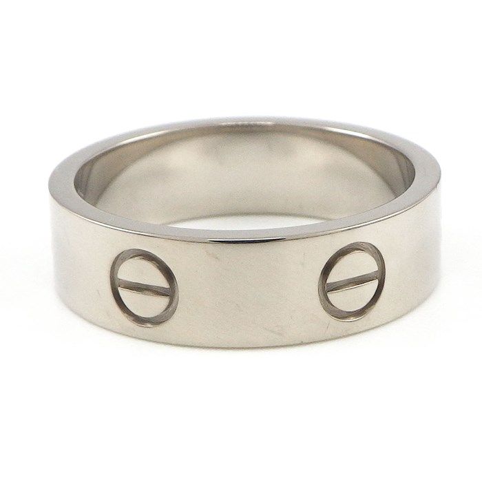 Cartier Love Ring Classic Model MM in K18 White Gold - Size 17