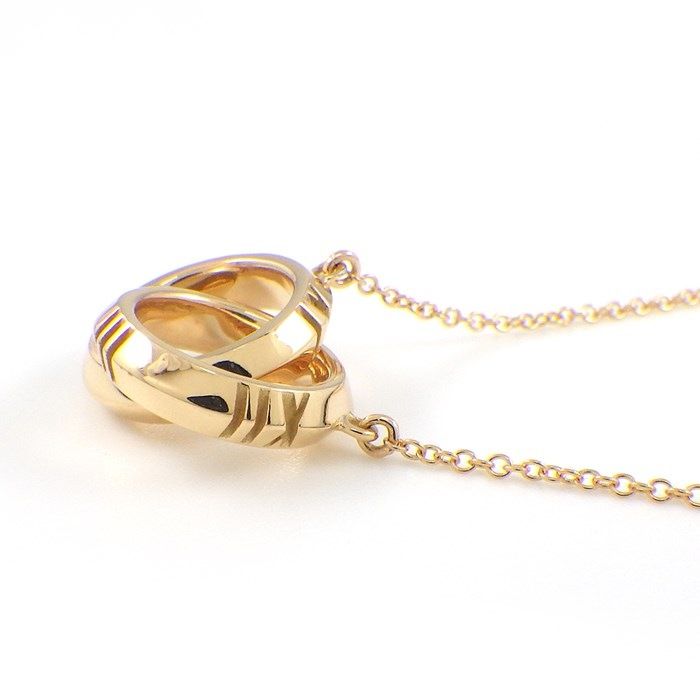 Tiffany & Co. Atlas X Interlocking Double Circle Necklace in K18PG
