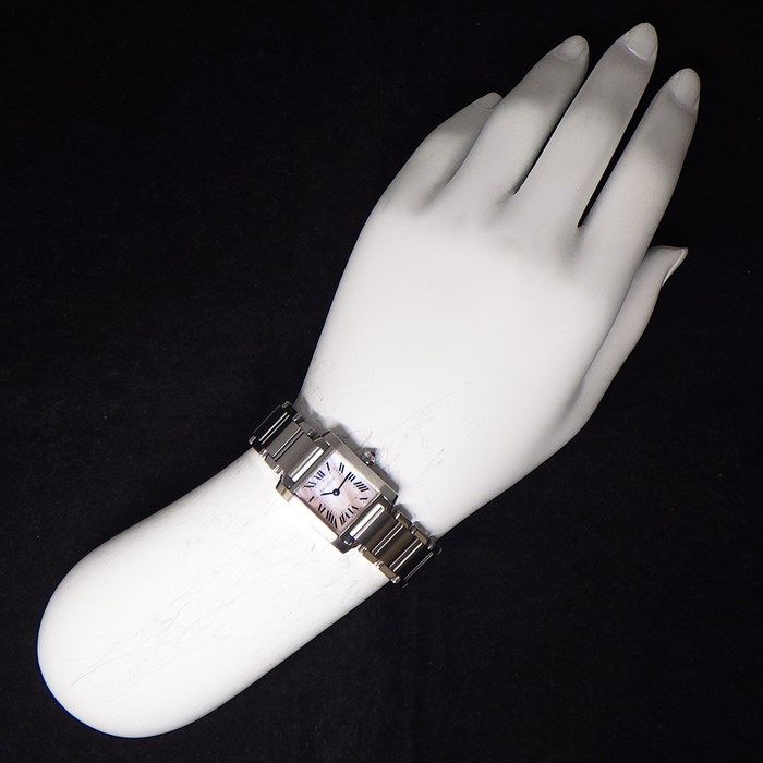 Cartier Tank Française SM W51028Q3 - Pink Dial, Shell, Stainless Steel