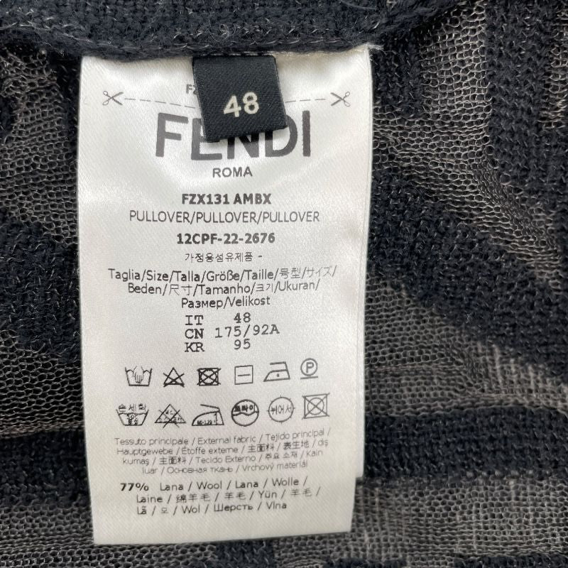 Fendi Logo Knit Sweater in Black - Exclusive Men's Fashion