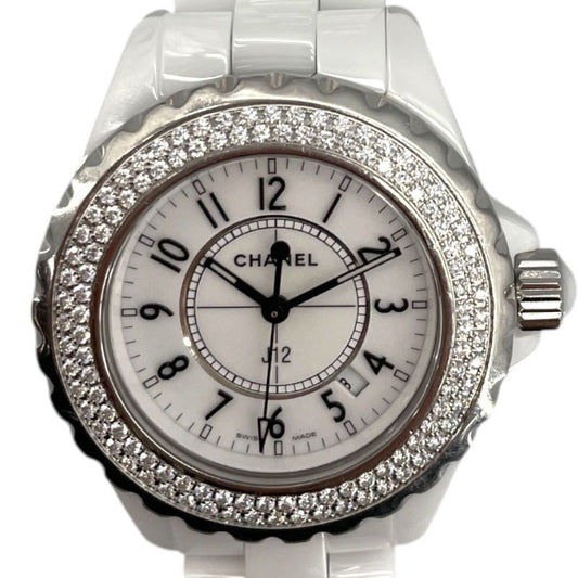 CHANEL J12 33MM H0967 White Ceramic/SS Ladies Watch