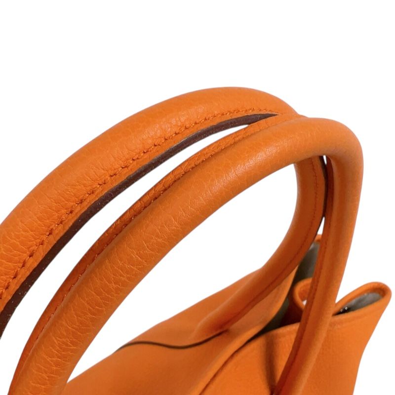 HERMES Garden Party PM Tote Bag - Orange with Silver Hardware