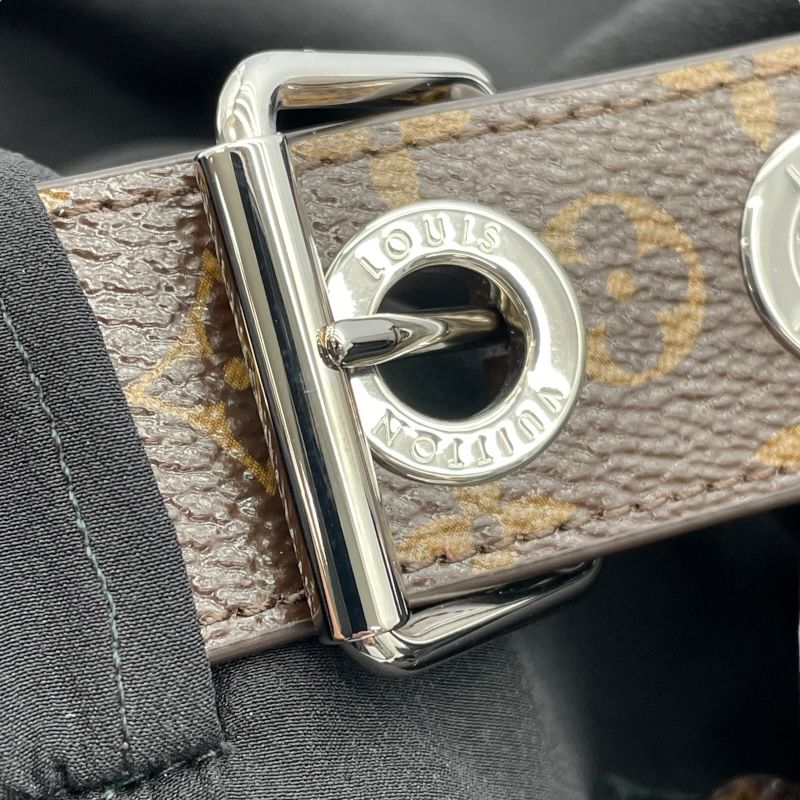 Louis Vuitton Asymmetrical Belt Dress in Black Silk - Size 34