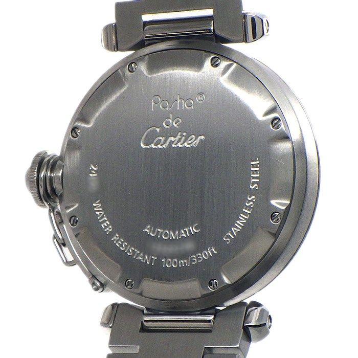 Cartier Pasha C W31055M7 Automatic Watch - White Dial, Stainless Steel