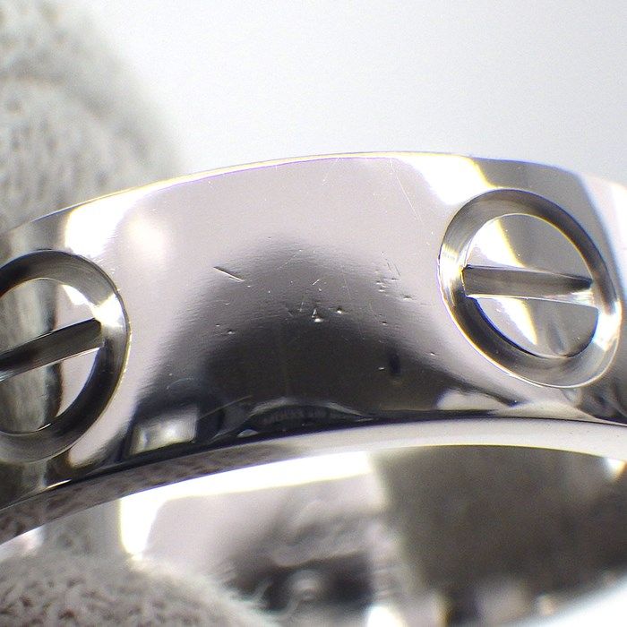 Cartier Love Ring Classic Model MM in K18 White Gold - Size 10