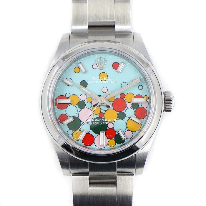 Rolex Oyster Perpetual 277200 - Candy Pink & Turquoise Blue Dial