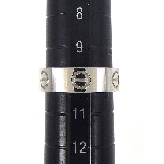 Cartier Love Ring Classic Model MM in K18 White Gold - Size 10