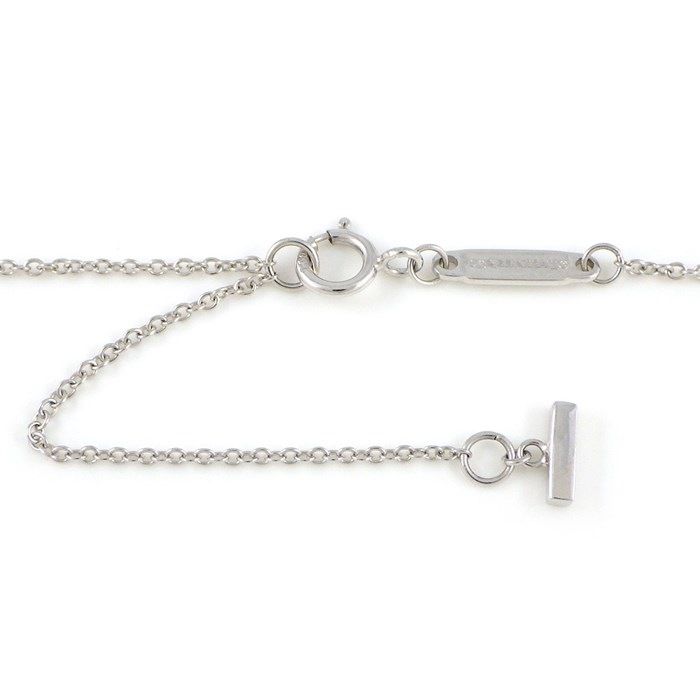 Tiffany & Co. T Smile Large Diamond Necklace in K18 White Gold