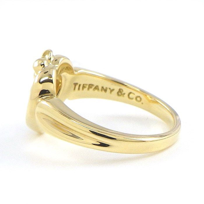 Tiffany & Co. Heart with Bow Ring in 18K Yellow Gold - Size 10