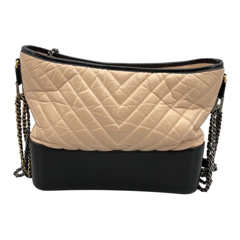 CHANEL Gabrielle Hobo Medium Bag in Pink & Black Calfskin
