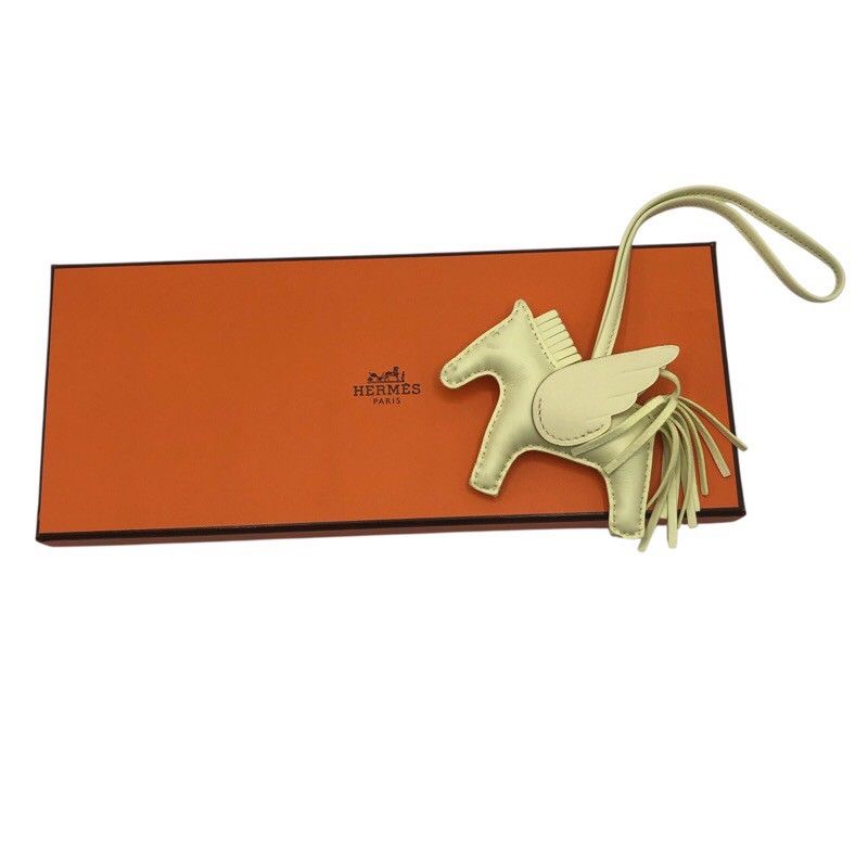 HERMES Rodeo Pegasus PM Charm in Yellow Milton - Exquisite Craftsmanship