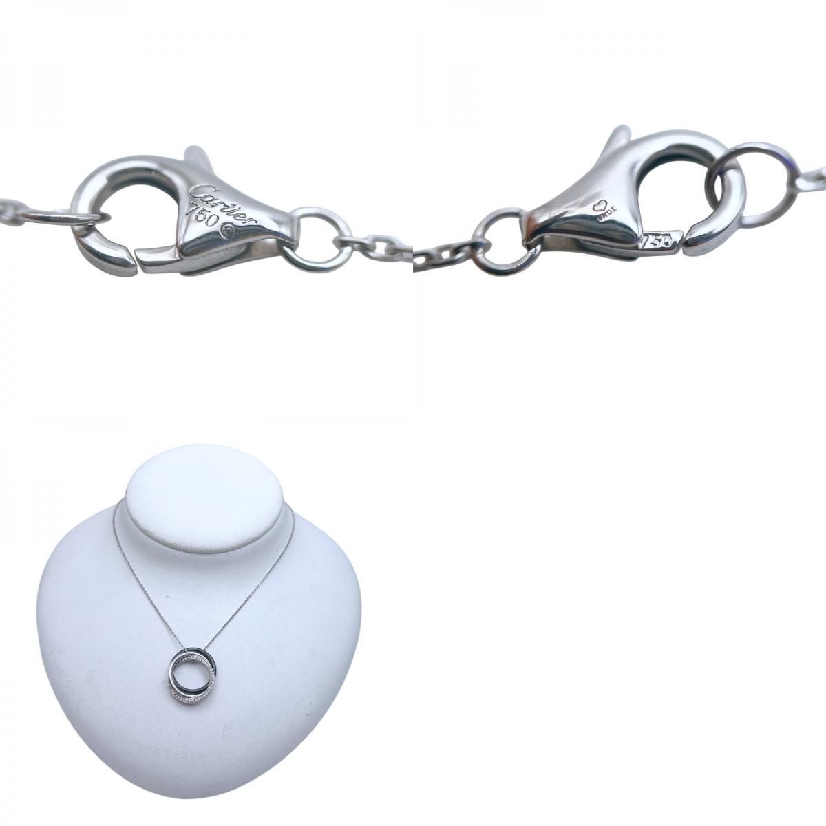 Cartier Trinity Necklace K18WG, Ceramic & Diamond - Exquisite Elegance