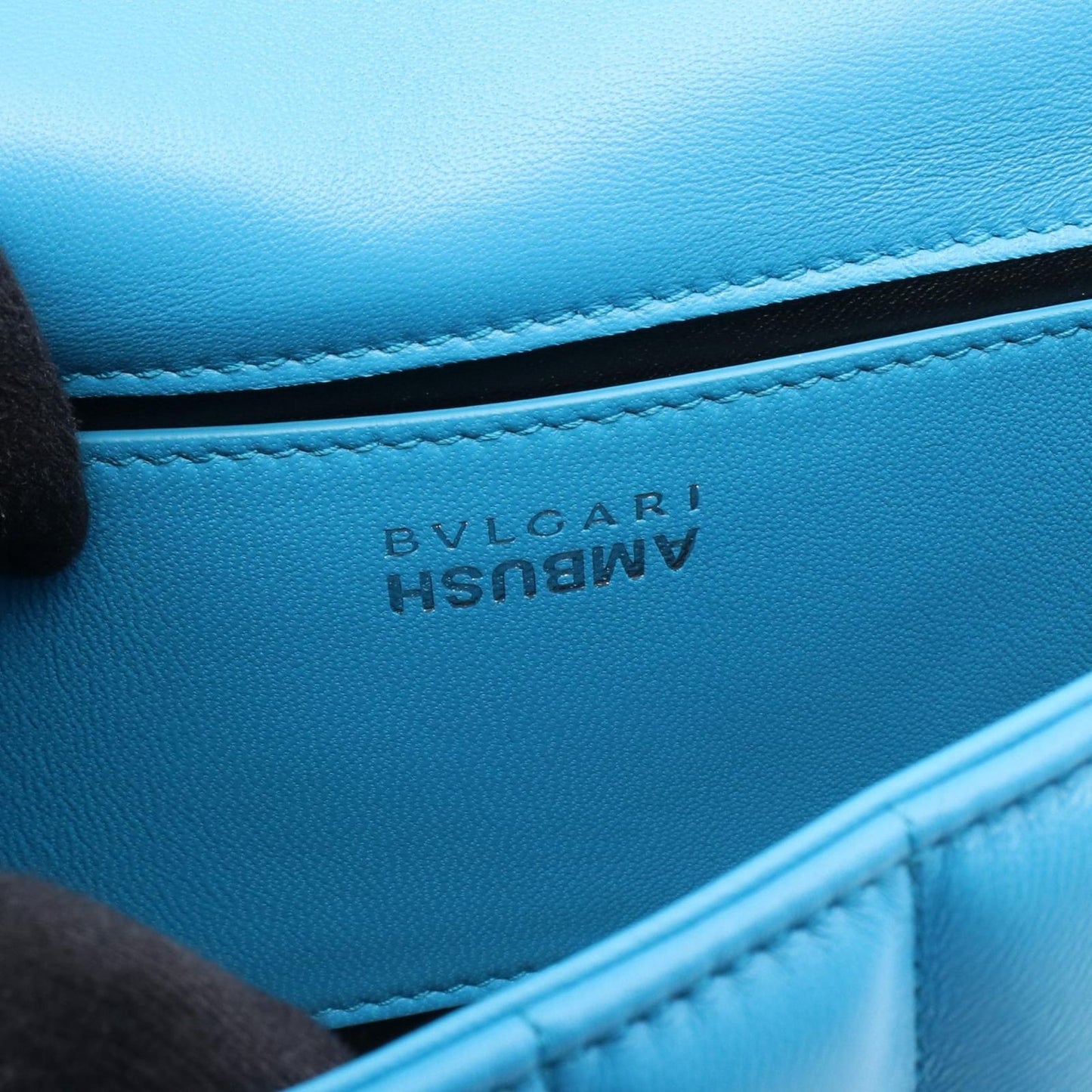 BVLGARI × AMBUSH Serpenti Blue Leather Waist Bag - Exclusive Design