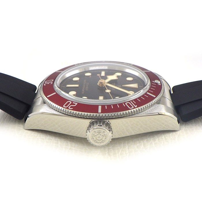 TUDOR Black Bay 7941A1A0RU Automatic Watch - Black Dial, Rubber Strap