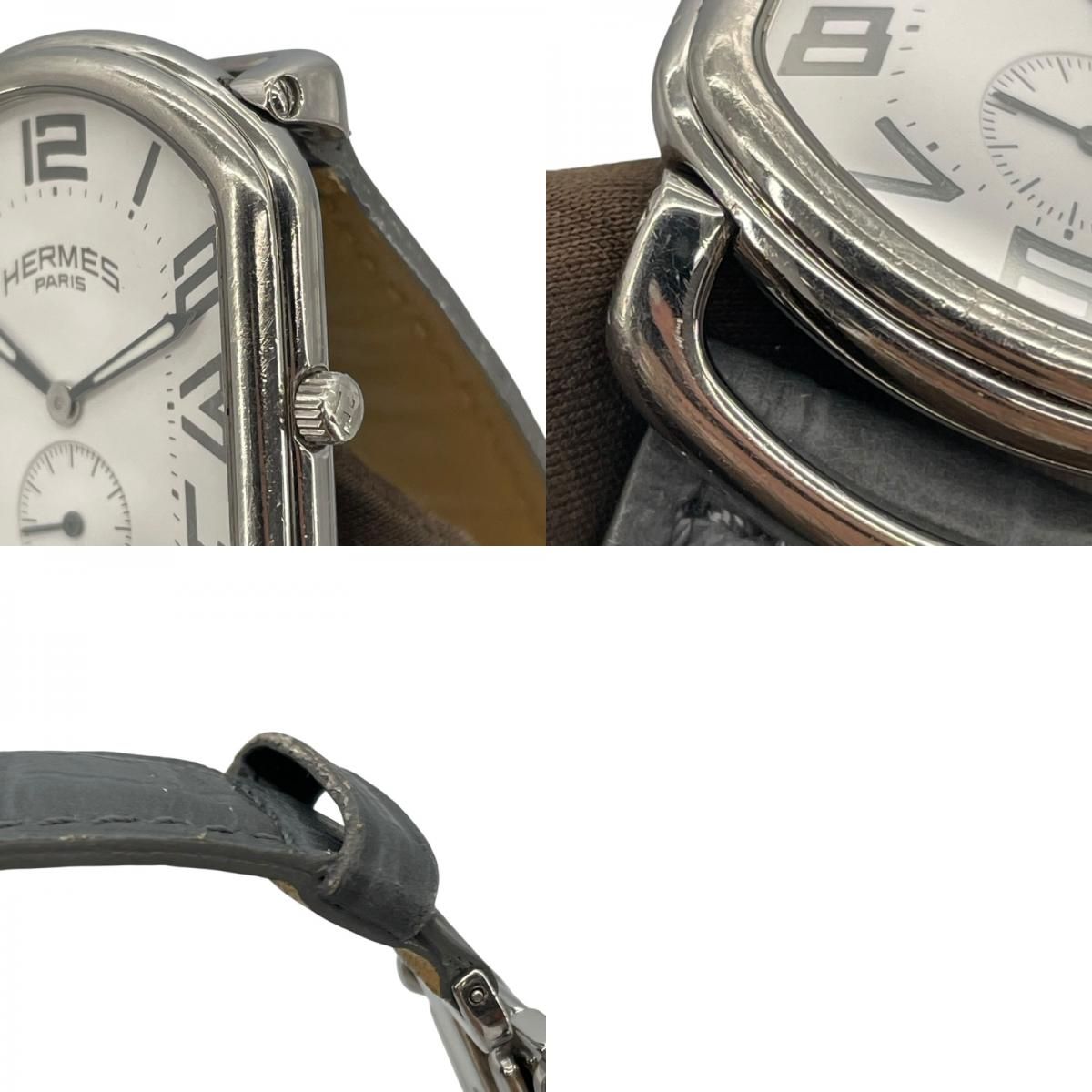 HERMES Rally RA1.810 White SS Ladies Watch - Timeless Elegance