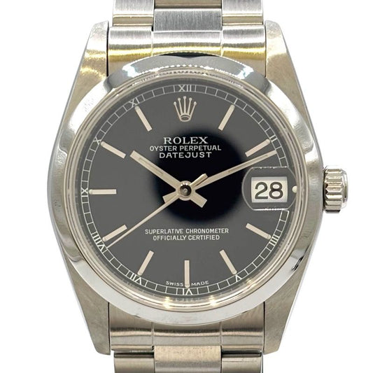 Rolex Datejust 78240 Black Stainless Steel Ladies Watch