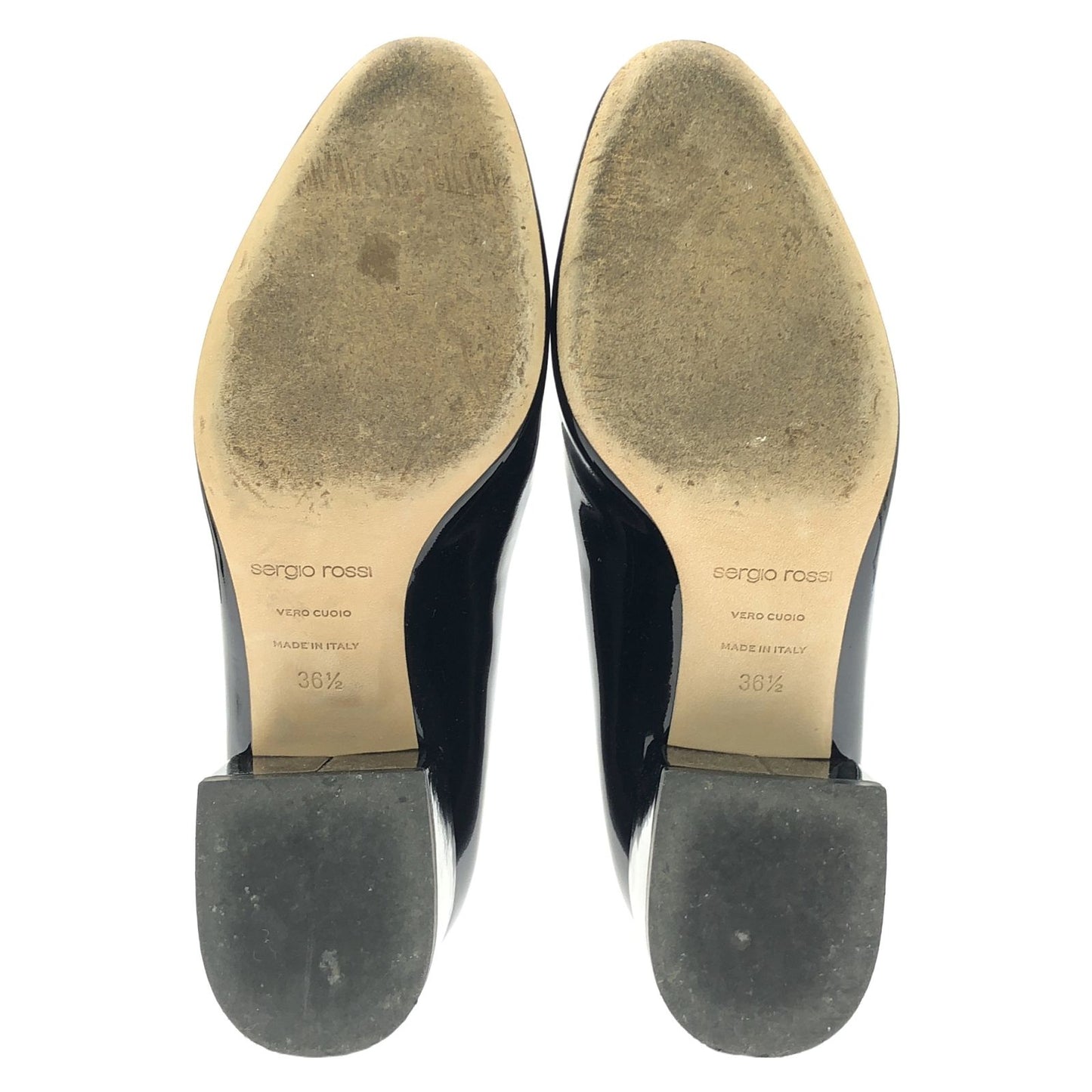 Sergio Rossi Black Patent Leather Pumps - Timeless Elegance