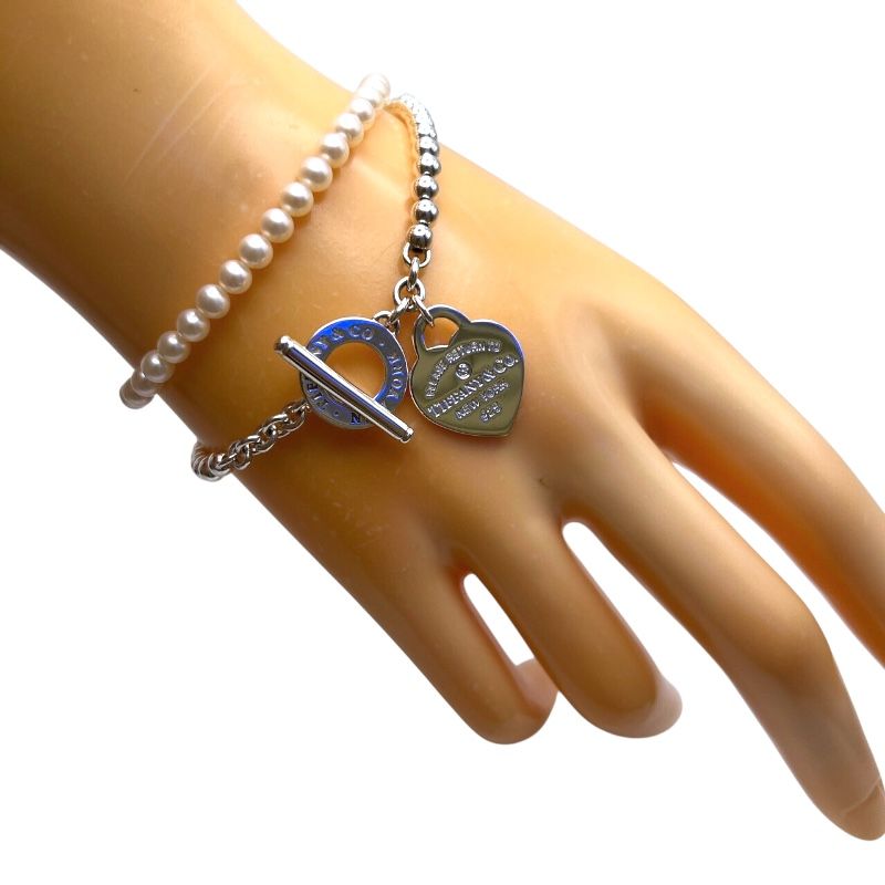 Tiffany & Co. Return to Heart Wrap Beads Bracelet in Silver